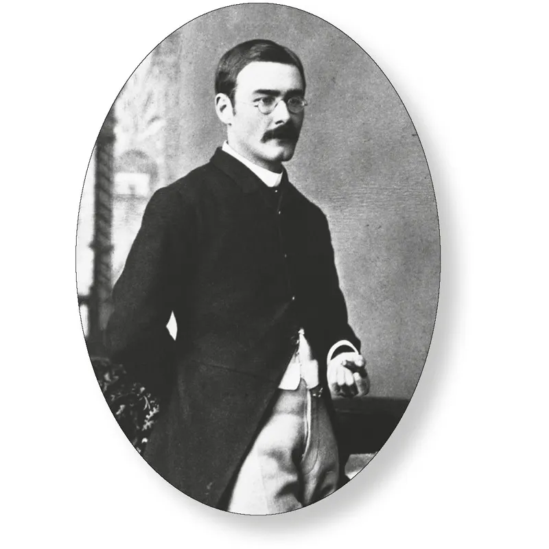 Un ritratto dello scrittore Rudyard Kipling (1890 ca).