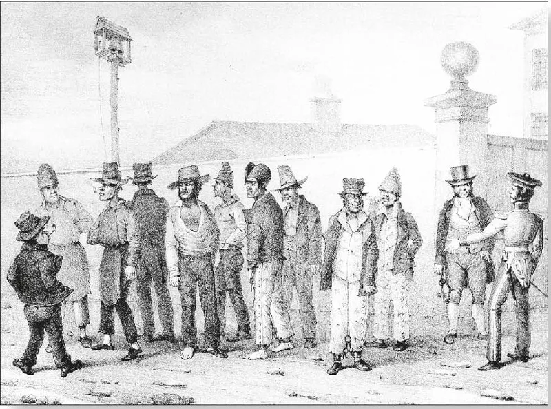 Augustus Earle, Una banda governativa a Sydney (1830), ovvero gli uomini che fondarono Sydney.