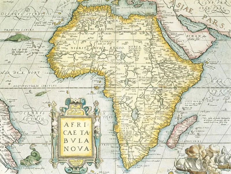 Africae Tabula Nova: mappa fiamminga pubblicata da Abraham Ortelius, Anversa (1570).