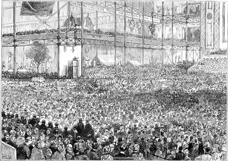 Il signor Spurgeon predica al Crystal Palace nel Giorno dell’Umiliazione («Illustrated London News», 7 ottobre 1857).