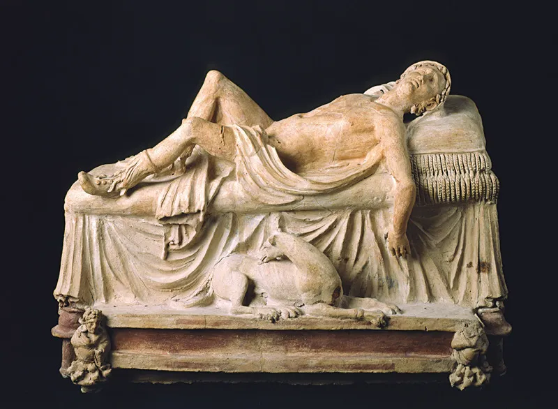 Monumento funerario con Adone morente, III secolo a.C. 