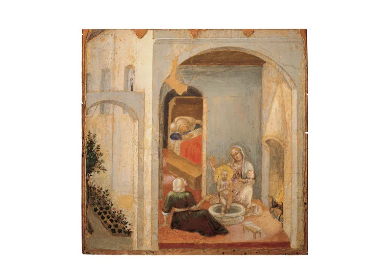Gentile da Fabriano, pannelli della predella del polittico Quaratesi con storie di san Nicola di Bari, 1425. 