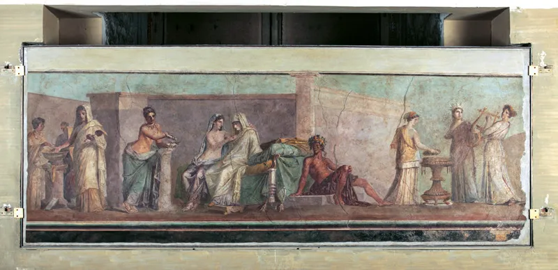 Nozze Aldobrandini, frammento di affresco di età augustea. 