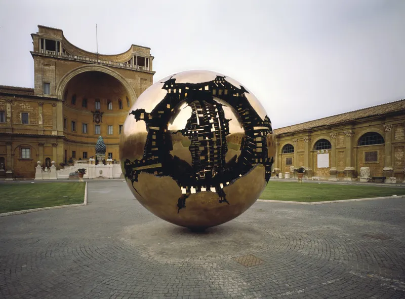 Arnaldo Pomodoro, Sfera con sfera, 1990. 