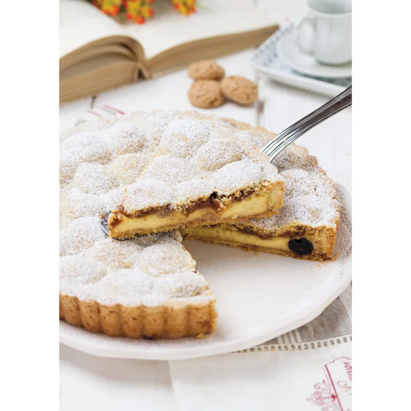 CROSTATA DI AMARETTI, CREMA E AMARENE