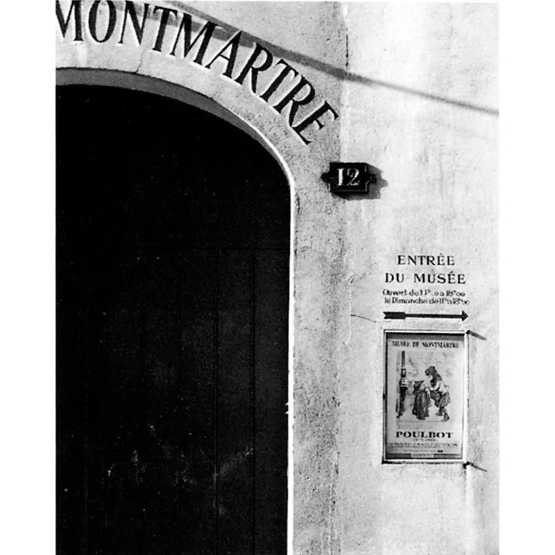 L’ingresso dell’antica casa al n. 12 di rue Cortot, che oggi è la sede del Musée de Montmartre.