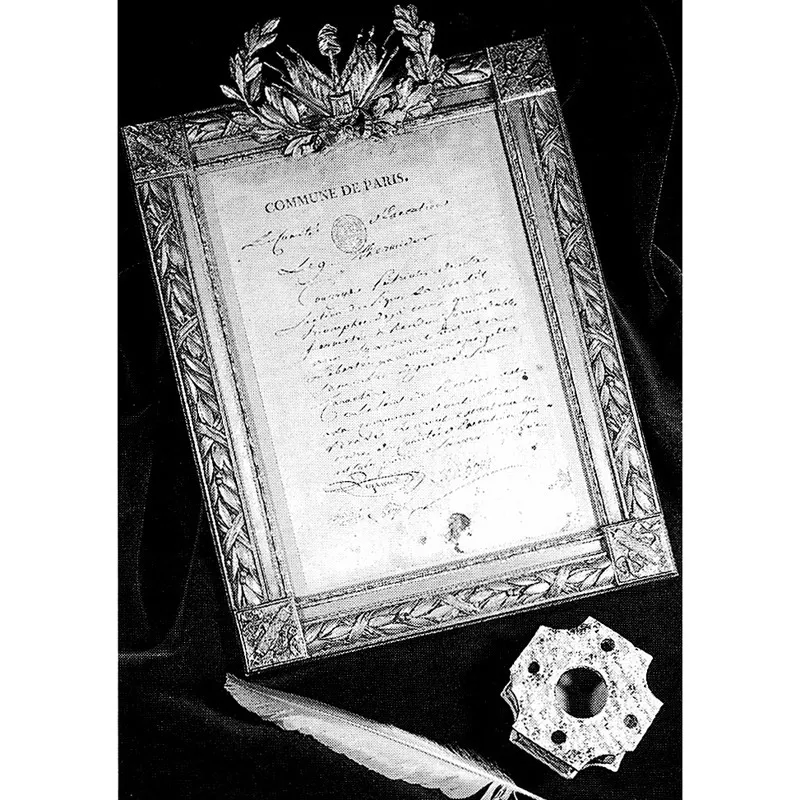 L’ultima lettera di Robespierre. La firma è drammaticamente interrotta: «Ro…». Parigi, Musée Carnavalet