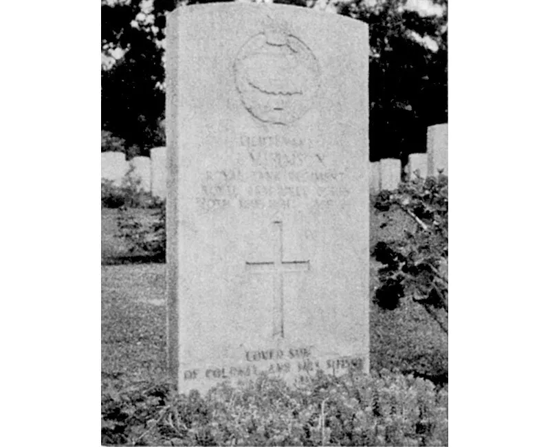 Una tomba di guerra inglese a Creta: il tenente Simson fu ucciso il 20 maggio 1941.