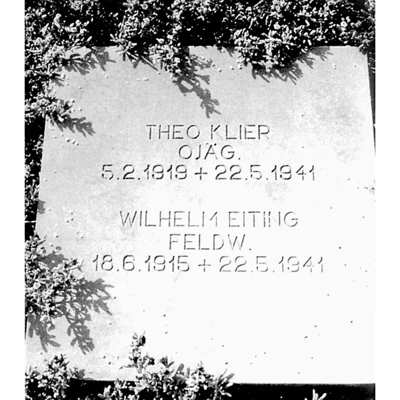 Due tombe tedesche a Creta: Theo Klier e Wilhelm Eiting caddero entrambi il 22 maggio 1941.
