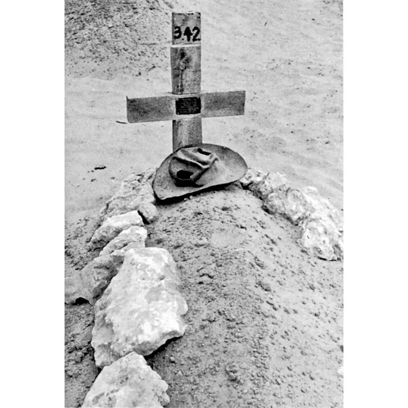 Il Deserto occidentale: la tomba di un soldato australiano, 13 agosto 1941.