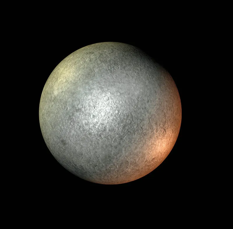 Il pianeta nano Cerere, il corpo più grande nella Cintura degli Asteroidi. Nessuna navicella spaziale ha ancora raggiunto un pianeta nano (immagine creata al computer).