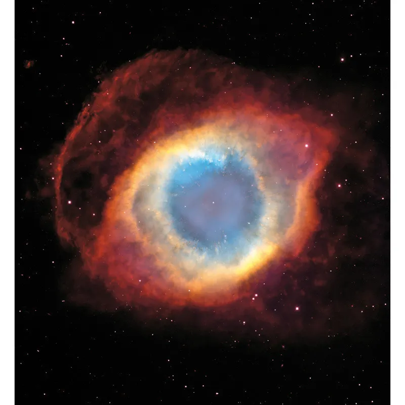 La Nebulosa Helix (o Elica) è una nebulosa planetaria(prodotta dagli strati esterni espulsi da una stella alla fine della sua vita). La luce impiega circa 650 anni per viaggiare dalla Nebulosa Elica alla Terra.