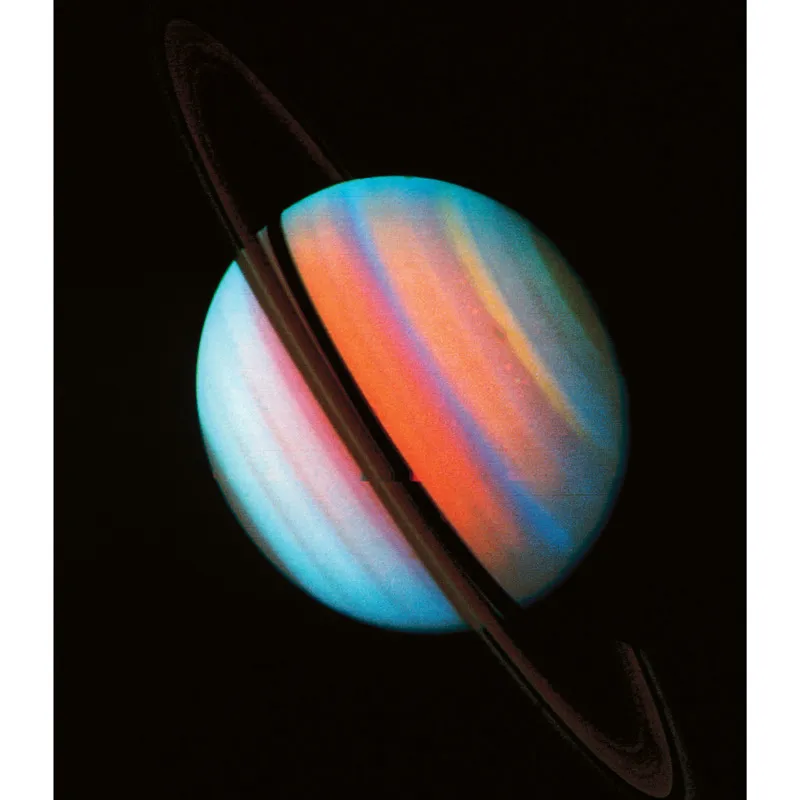 Saturno. Immagine di Saturno e dei suoi anelli scattata da Voyager 1. © NASA/SCIENCE PHOTO LIBRARY