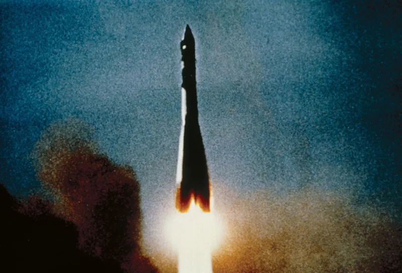 Aprile 1961: lancio dell’astronave sovietica Vostok I, con Jurij Gagarin a bordo. © RIA NOVOSTI/SCIENCE PHOTO LIBRARY