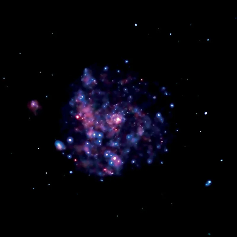 GALASSIE. La galassia Girandola (M101), grande circa il doppio della Via Lattea. © NASA/CXC/JHU/K.Kuntz et al.