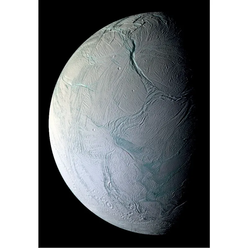 La superficie di Encelado. NASA/JPL-Caltech/Space Science Institute