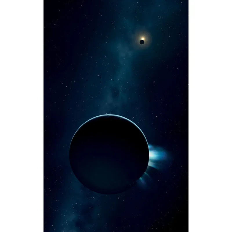 Fontane di ghiaccio su Encelado. Mark Garlick / Science Photo Library