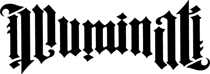 Ambigramma della parola «Illuminati»