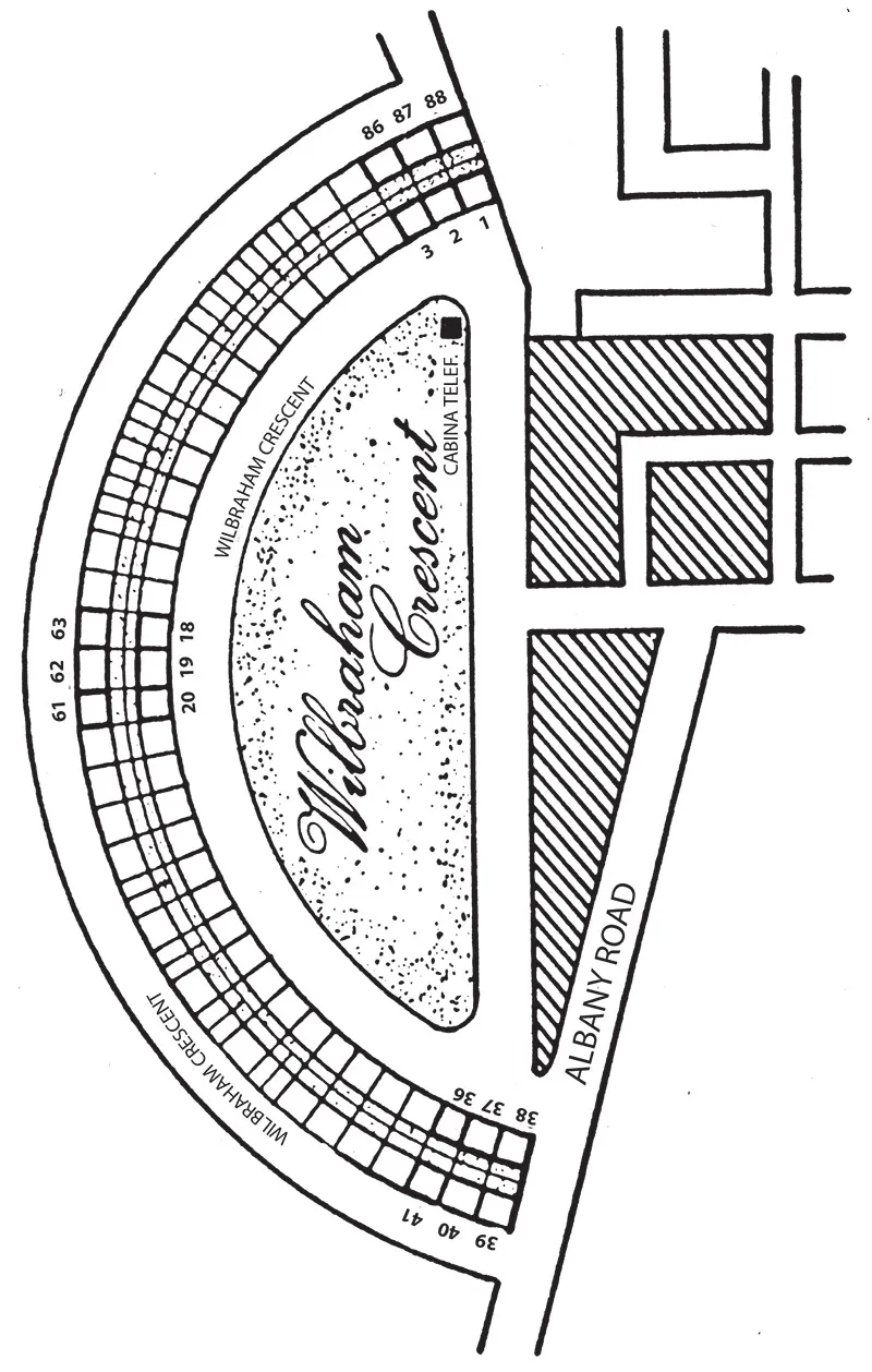 Mappa di Wilbraham Crescent