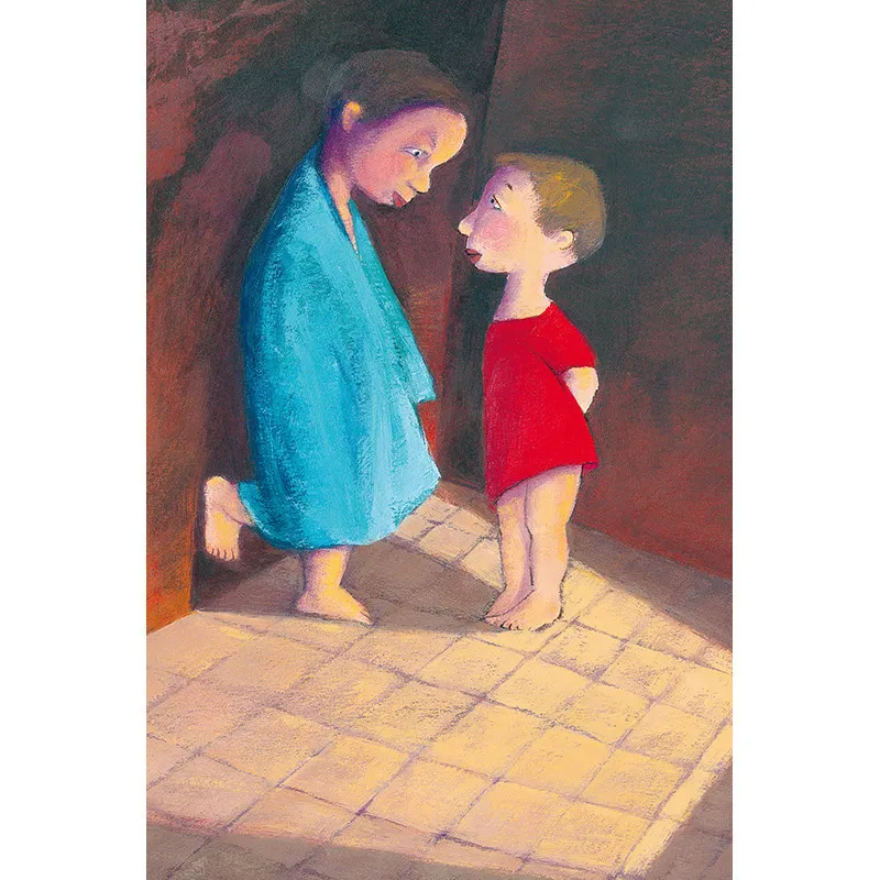 I due ragazzi parlano in un angolo della stanza