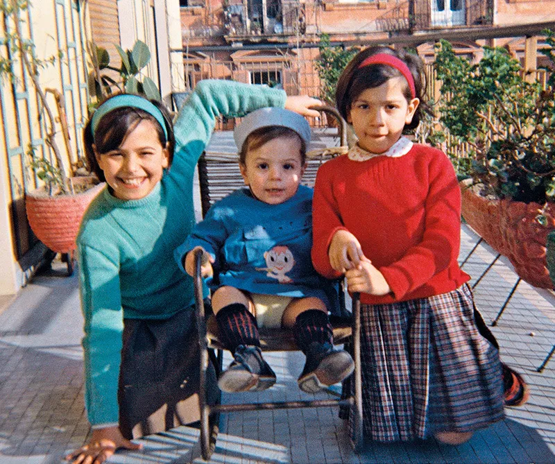 Nel 1967 con Alessandro e Daniela sul terrazzo di casa