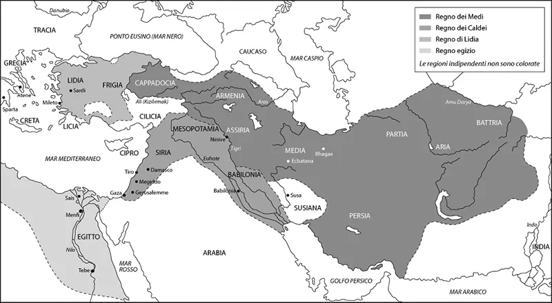 Gli imperi mediorientali intorno al 600 a.e.v.