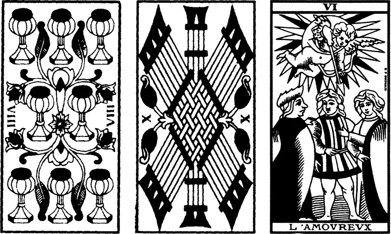 Otto di Coppe, Dieci di Bastoni, L’Amore