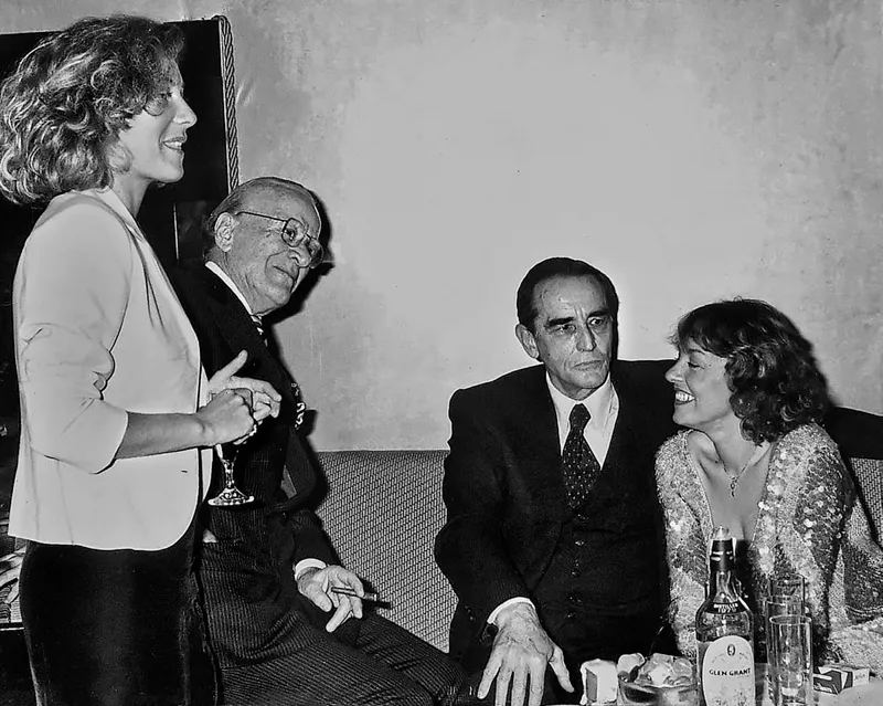 Con mio nonno Aldo, Vittorio Gassman e sua moglie Diletta D’Andrea all’inaugurazione del negozio di Roma.