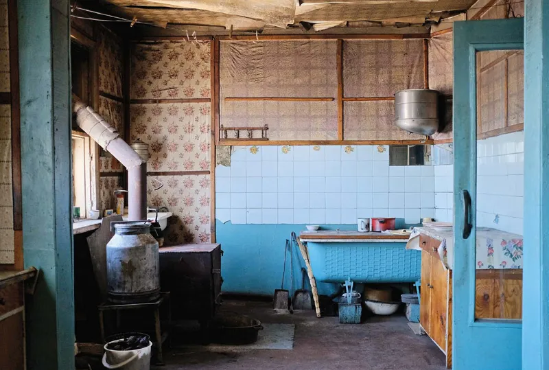 La cucina nell’appartamento di Renat.