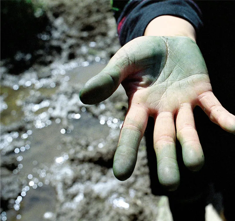 Prima il nero, poi il blu e infine il verde. Tre passaggi che raccontano la stessa terra.