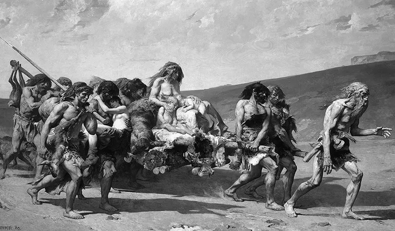 Dopo la cacciata, Caino è condannato a un’esistenza errante insieme alla moglie e ai figli.