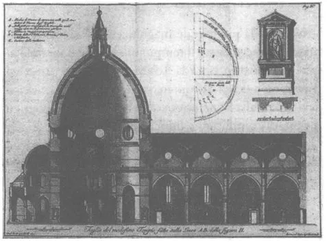 1. Spaccato di Santa Maria del Fiore di Giovanni Battista Nelli.