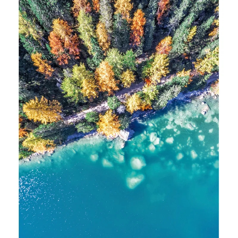 Braies zenitale, Lago di Braies, ottobre 2015