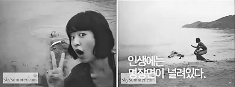 Fotogramma di uno spot televisivo delle fotocamere digitali Samsung, 2006.