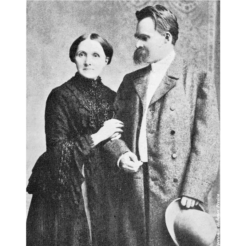 Friedrich Nietzsche e sua madre.