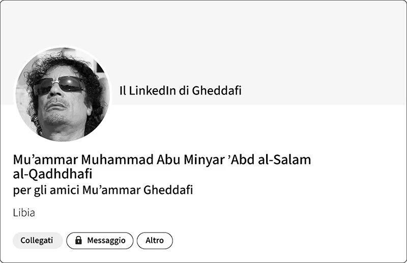 Il LinkedIn di Gheddafi