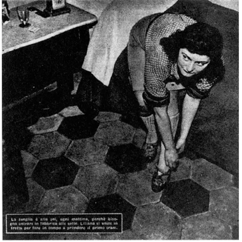 Una giovane operaia.