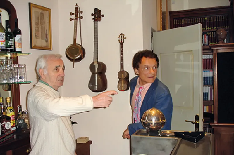 A casa di Charles Aznavour, che proprio in questa occasione mi regalò una sua canzone