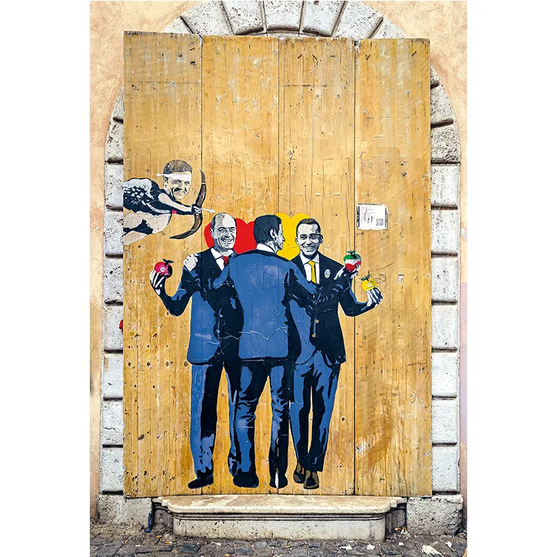 LE TRE GRAZIE TvBoy, tecnica mista spray e acrilico 2019, Roma Valentino Bonacquisti