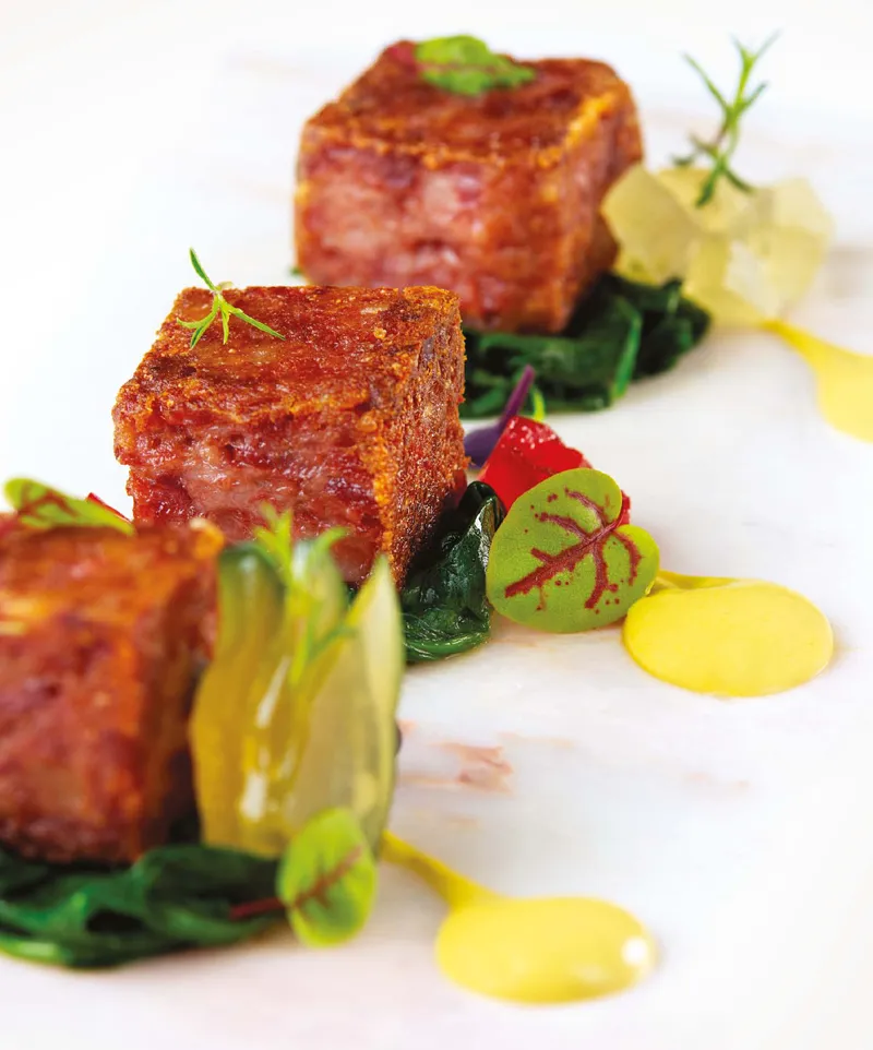 COTECHINO CROCCANTE con MOSTARDA e ZABAIONE SALATO al PASSITO