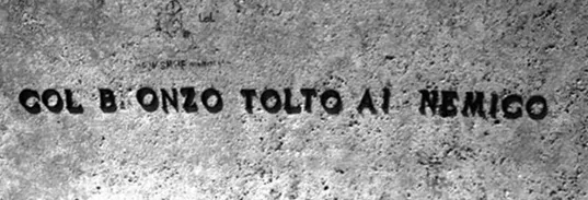 Col bronzo tolto al nemico.