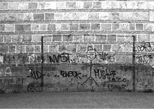 Foto di graffiti su un muro.