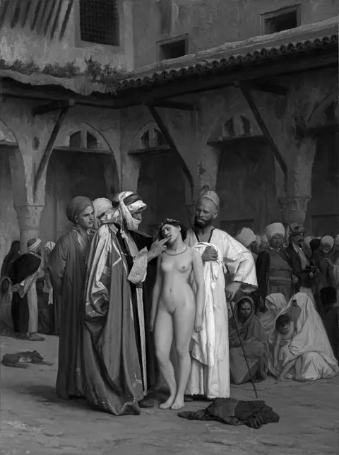 Copy of the painting “Slave Market” (1866) by Jean-Léon Gérōme