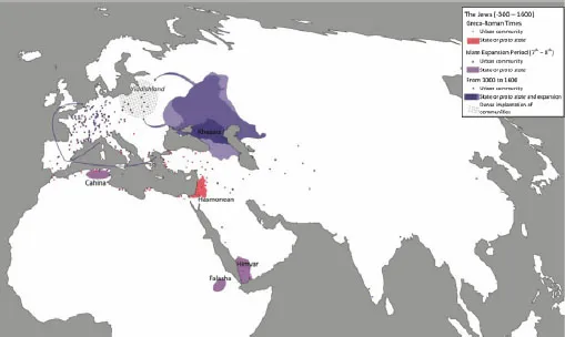 Schematic illustration of a recent historical approach to Jewish history.