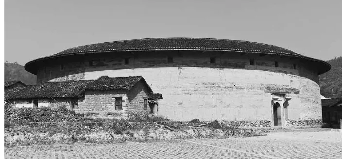 600-year-old “Hakka” communal earthen structure, China.