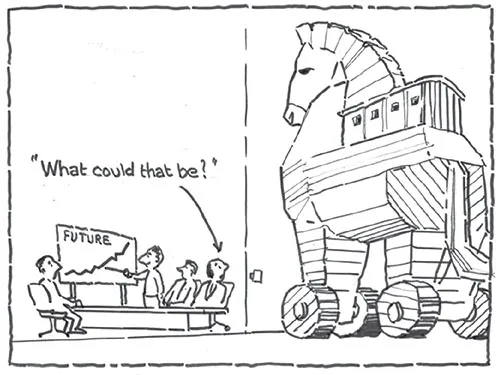 Image of a man giving a presentation titled