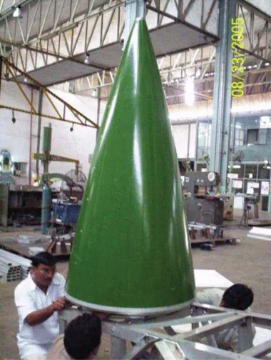 Photograph of Tejas aircraft (India) radome.