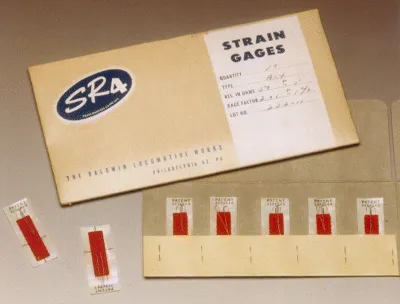 Figure depicting one of the first strain gage packages as sold by Baldwin in 1941.