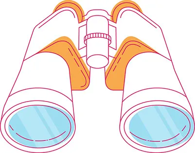 The figure shows a binocular. 