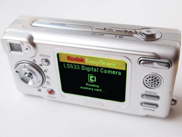 Photo showing active-matrix OLED display product on Kodak LS633 digital camera.